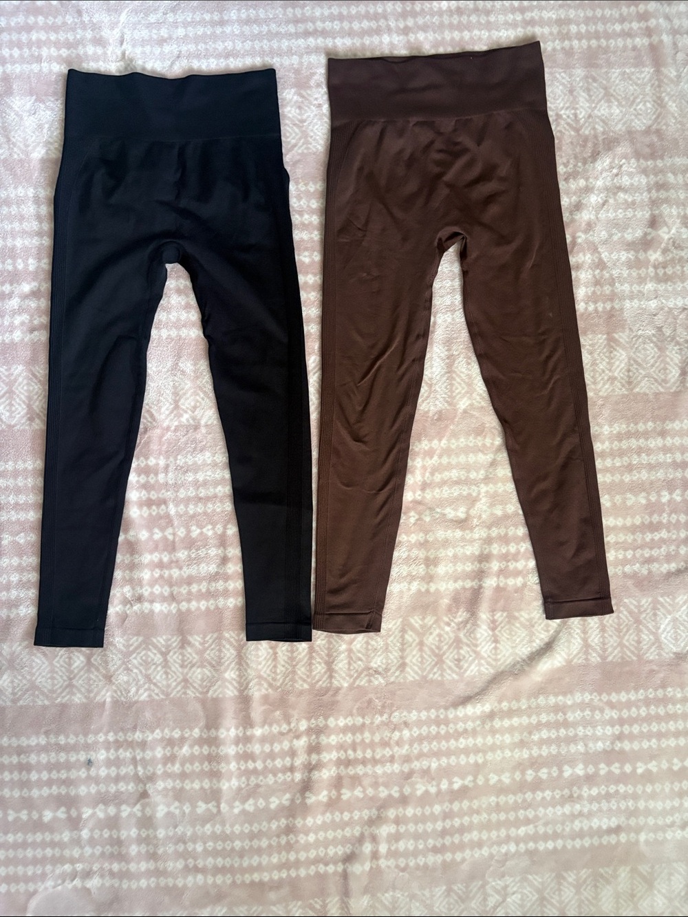 High-Waist Women's Leggings - Black & Brown